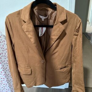 Velvet brown tan blazer